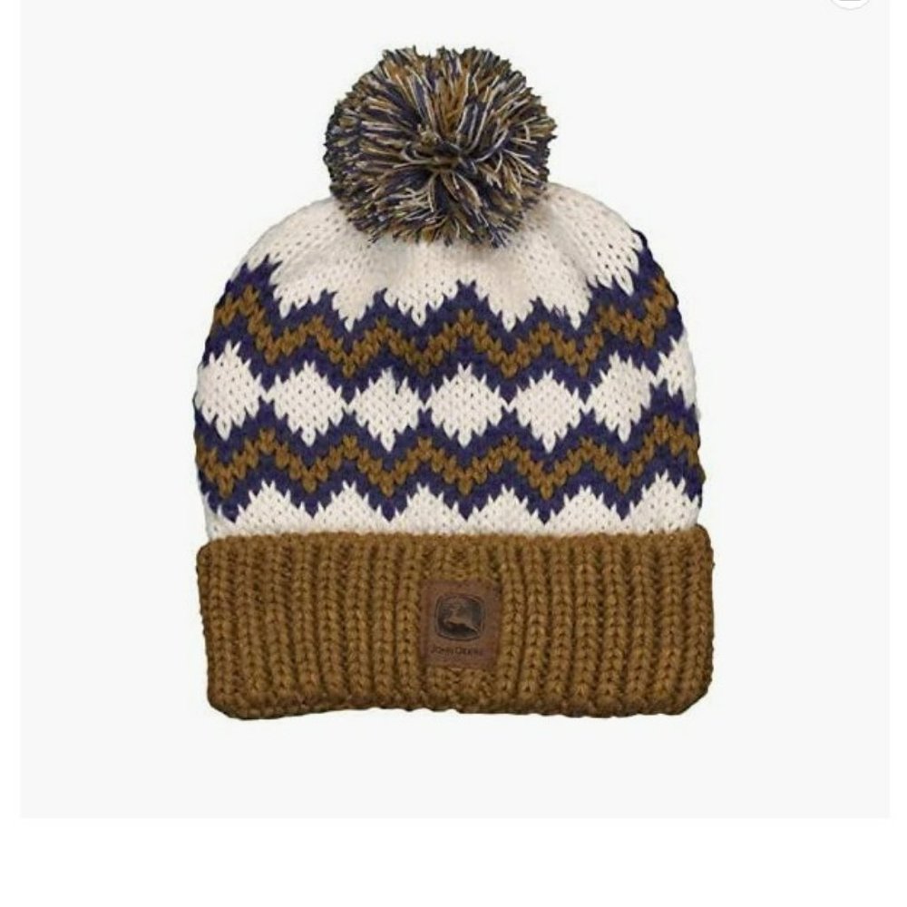 Women's Winter Beanie-Pom Pom John Deere Hat (w/Tag Attached)